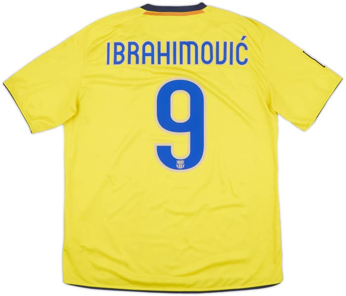 2008-10 Barcelona Away Shirt Ibrahimovic #9 - 6/10 - (L)