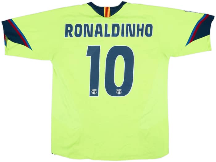 2005-06 Barcelona Away Shirt Ronaldinho #10 - 6/10 - (L)