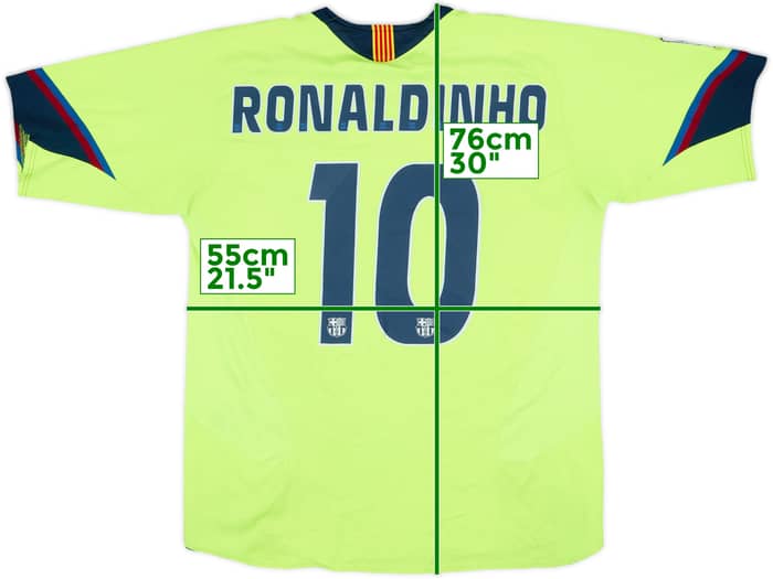 2005-06 Barcelona Away Shirt Ronaldinho #10 - 6/10 - (L)