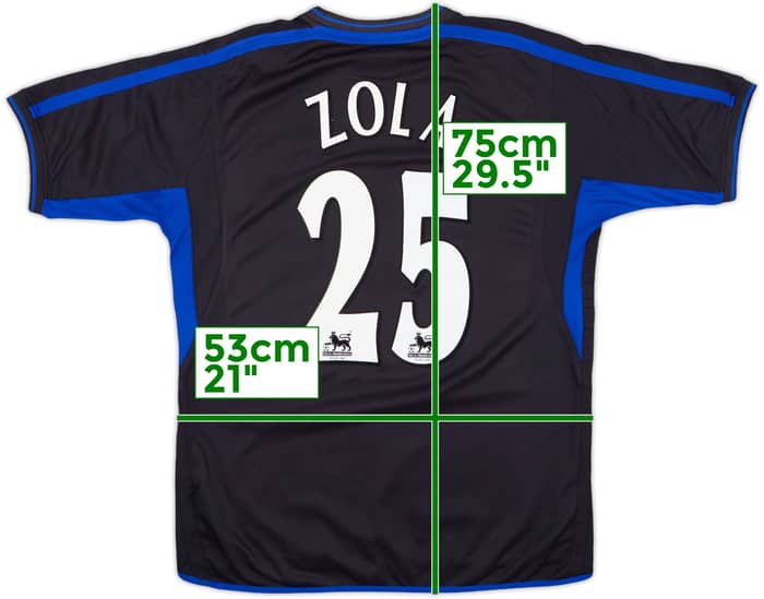 2002-04 Chelsea Away Shirt Zola #25 - 8/10 - (L)