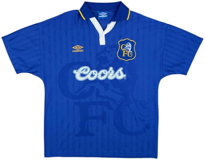1995-97 Chelsea Home Shirt Zola #25 - 8/10 - (L)