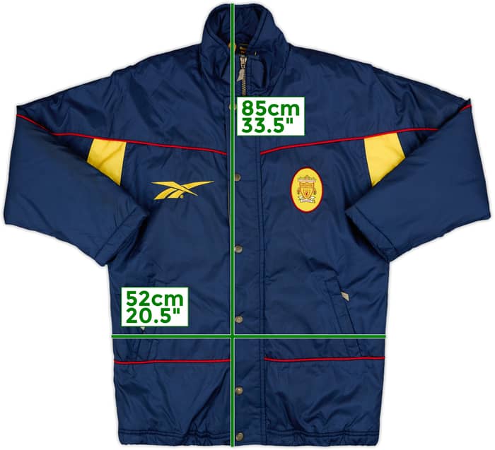 1997-98 Liverpool Reebok Padded Bench Coat - 9/10 - (XL.Boys)