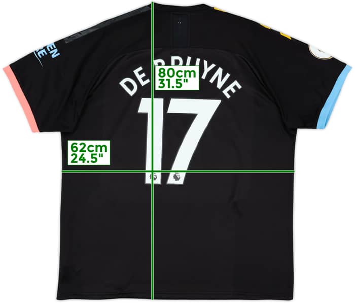 2019-20 Manchester City Away Shirt De Bruyne #17 - 9/10 - (XXL)
