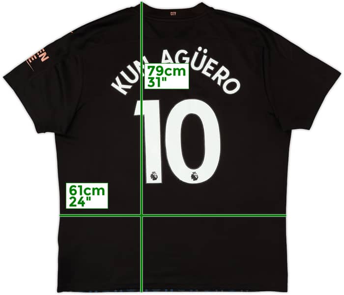 2020-21 Manchester City Away Shirt Kun Aguero #10 - 8/10 - (XXL)