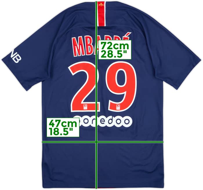2018-19 Paris Saint-Germain Home Shirt Mbappe #29 - 8/10 - (S)