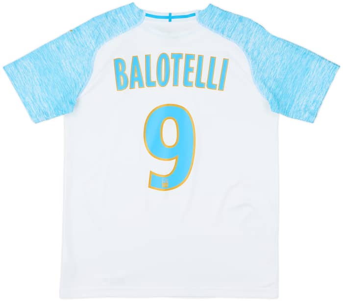 2018-19 Olympique Marseille Home Shirt Balotelli #9 - 8/10 - (XL.Boys)