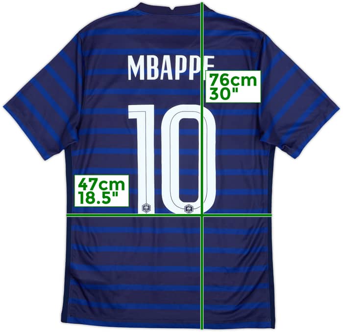 2020-21 France Home Shirt Mbappe #10 - 9/10 - (M)