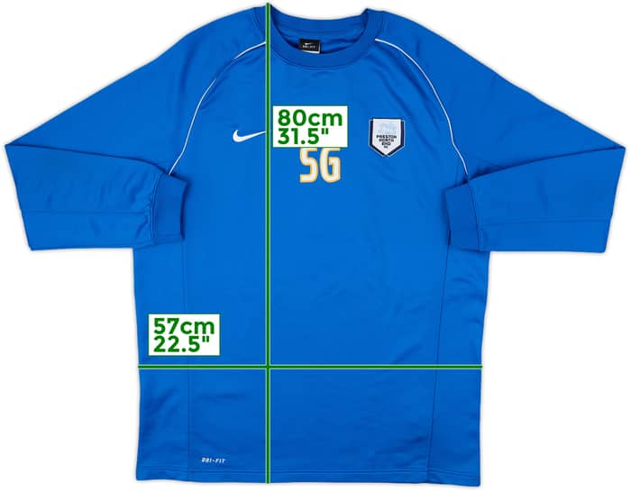 2013-14 Preston North End Staff Issue Nike Sweat Top 'SG' (S.Grayson) - 9/10 - (XL)