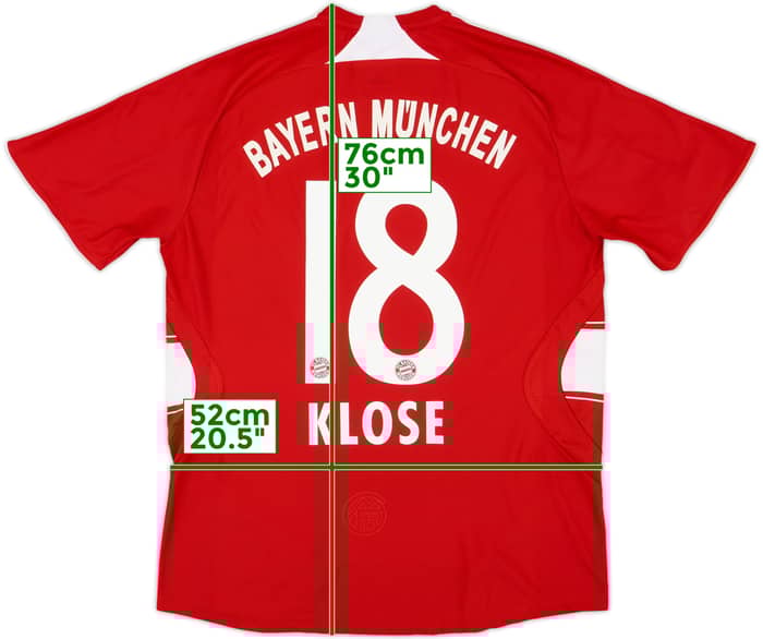 2007-08 Bayern Munich Home Shirt Klose #18 - 6/10 - (M)