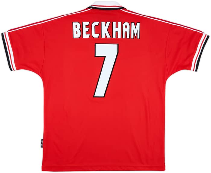 1998-00 Manchester United Home Shirt Beckham #7 - 10/10 - (L)