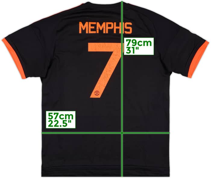 2015-16 Manchester United Third Shirt Memphis #7 - 5/10 - (XL)