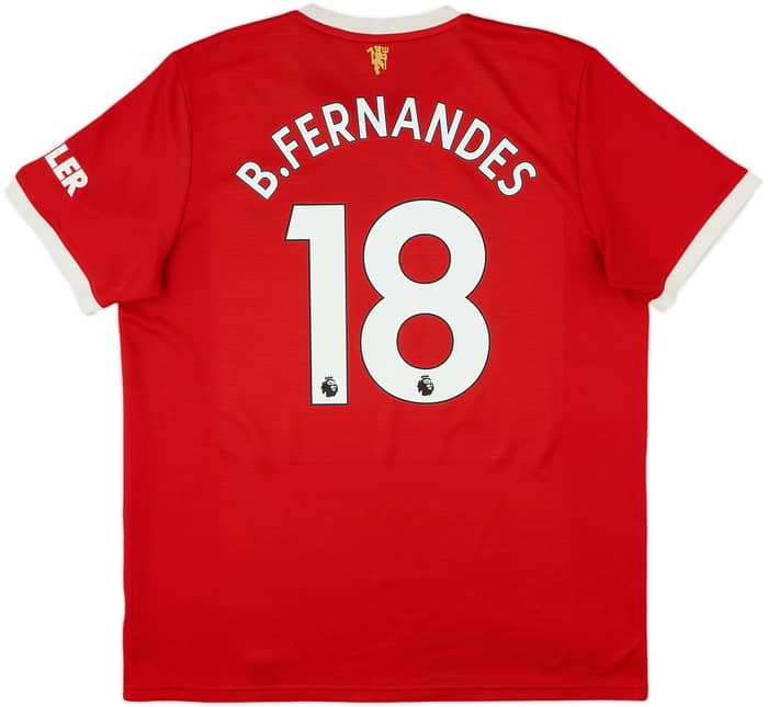 2021-22 Manchester United Home Shirt B.Fernandes #18 - 6/10 - (XL)