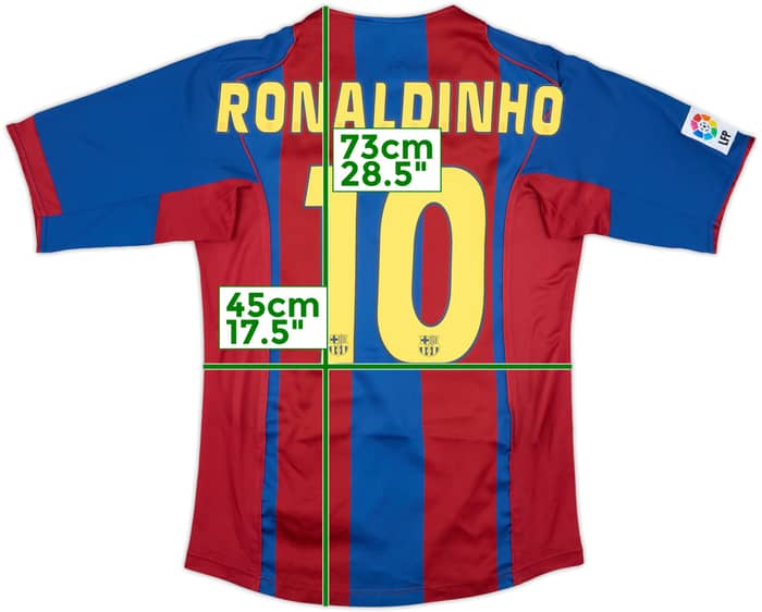 2004-05 Barcelona Home Shirt Ronaldinho #10 - 10/10 - (S)