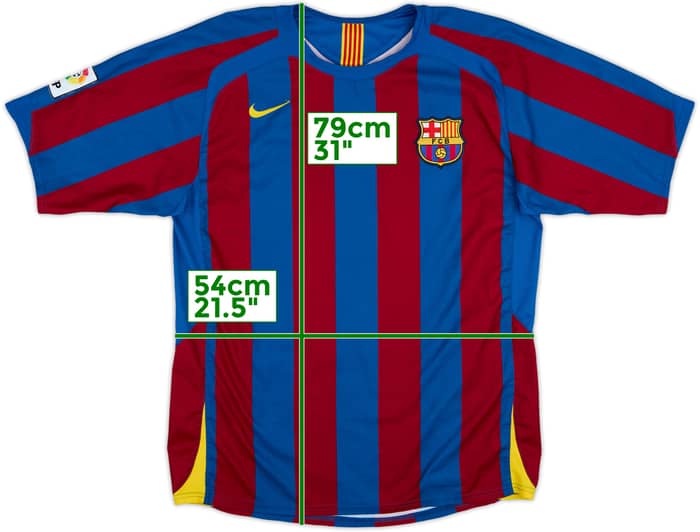 2005-06 Barcelona Home Shirt Ronaldinho #10 - 8/10 - (L)