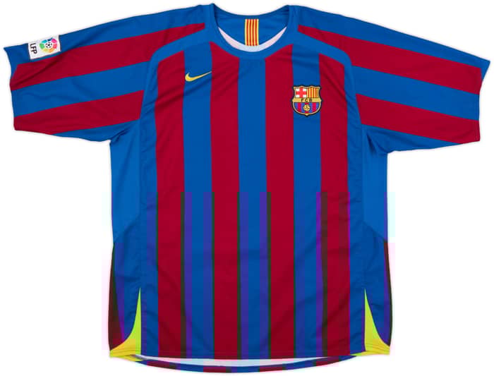 2005-06 Barcelona Home Shirt Ronaldinho #10 - 9/10 - (XL)