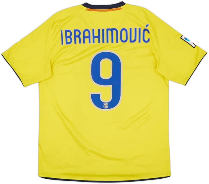 2008-10 Barcelona Away Shirt Ibrahimovic #9 - 7/10 - (M)