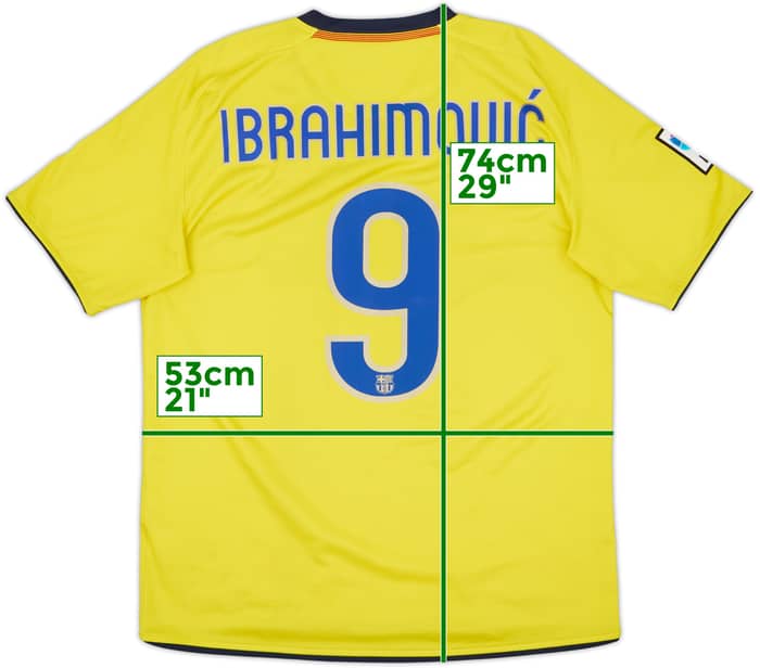2008-10 Barcelona Away Shirt Ibrahimovic #9 - 7/10 - (M)
