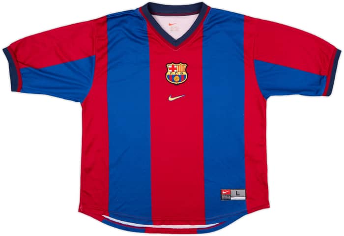 1998-00 Barcelona Home Shirt Rivaldo #11 - 8/10 - (L)