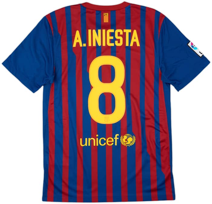 2011-12 Barcelona Home Shirt A.Iniesta #8 - 8/10 - (S)
