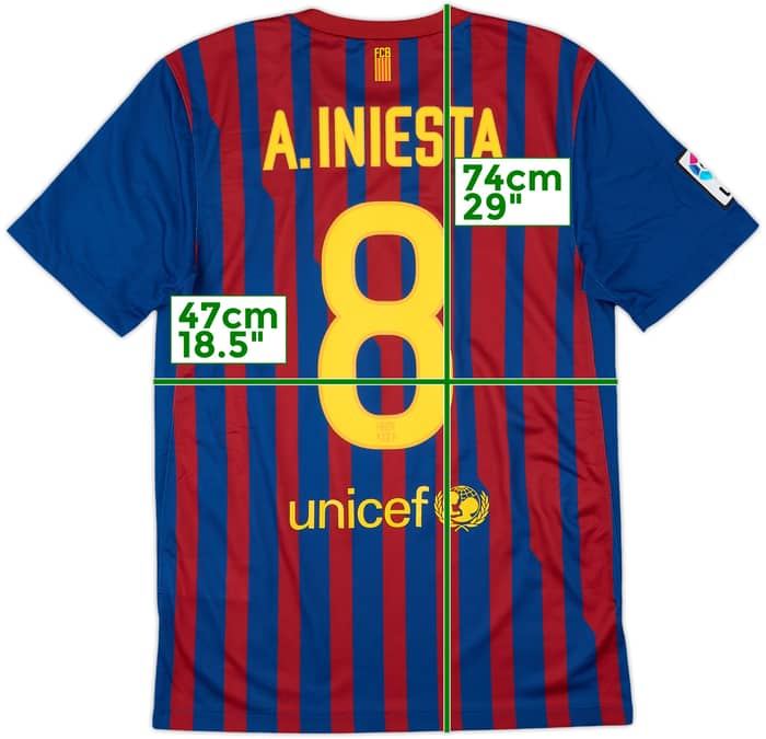 2011-12 Barcelona Home Shirt A.Iniesta #8 - 8/10 - (S)