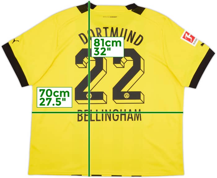 2022-23 Dortmund Home Shirt Bellingham #22 - 9/10 - (3XL)