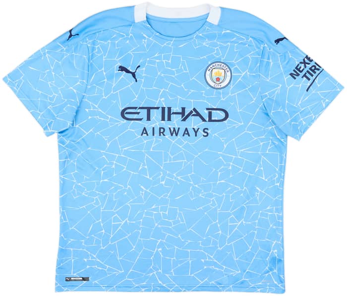 2020-21 Manchester City Home Shirt Kun Aguero #10 - 8/10 - (XL)