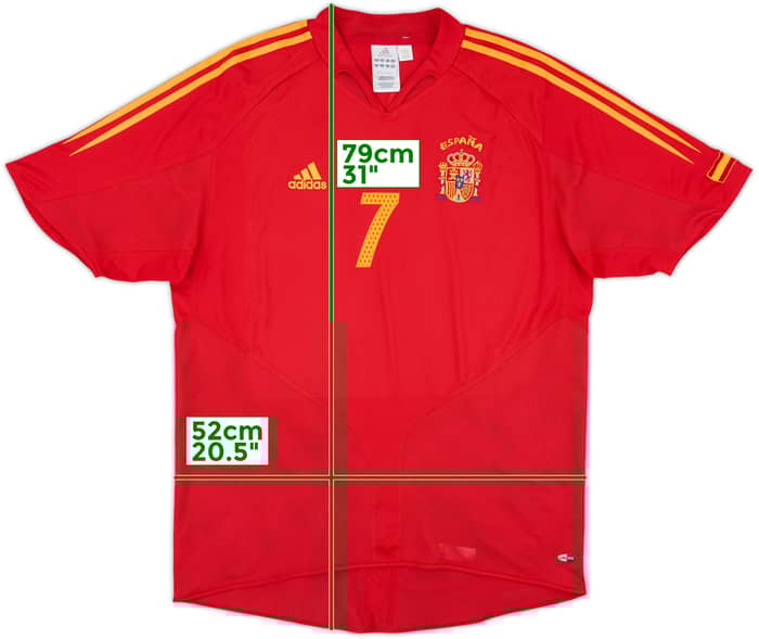 2004-06 Spain Home Shirt Raul #7 - 8/10 - (L)