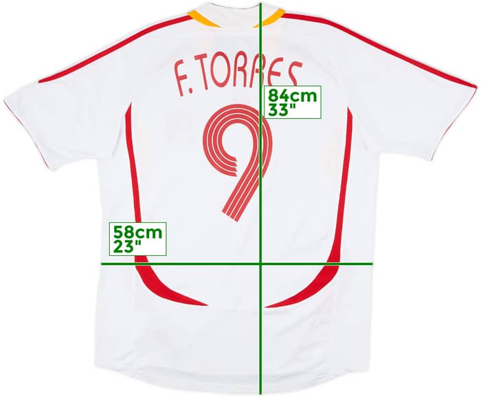 2006-08 Spain Away Shirt F.Torres #9 - 7/10 - (L)