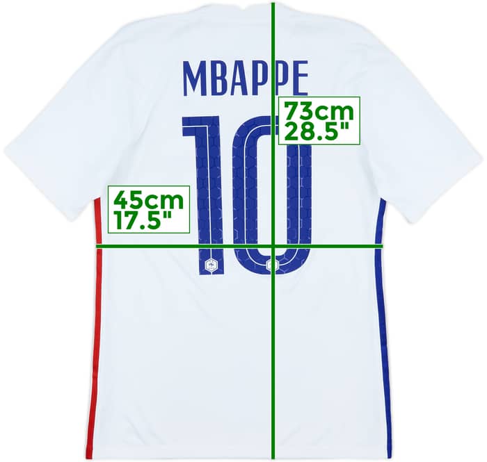 2020-21 France Away Shirt Mbappe #10 - 7/10 - (S)