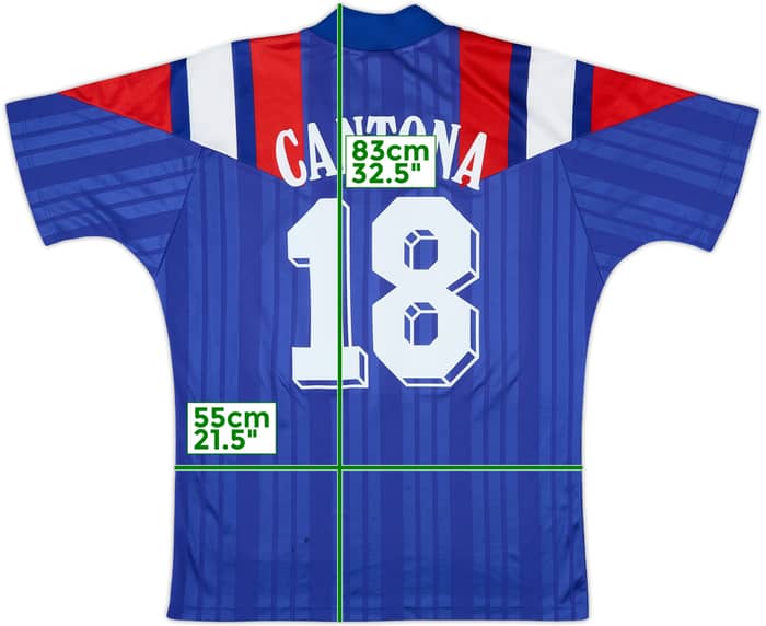 1992-94 France Home Shirt Cantona #18 - 9/10 - (L)