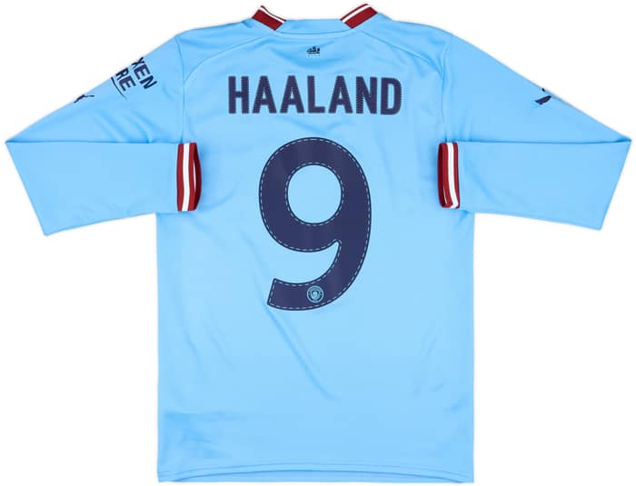 2022-23 Manchester City Home L/S Shirt Haaland #9 - 10/10 - (S)