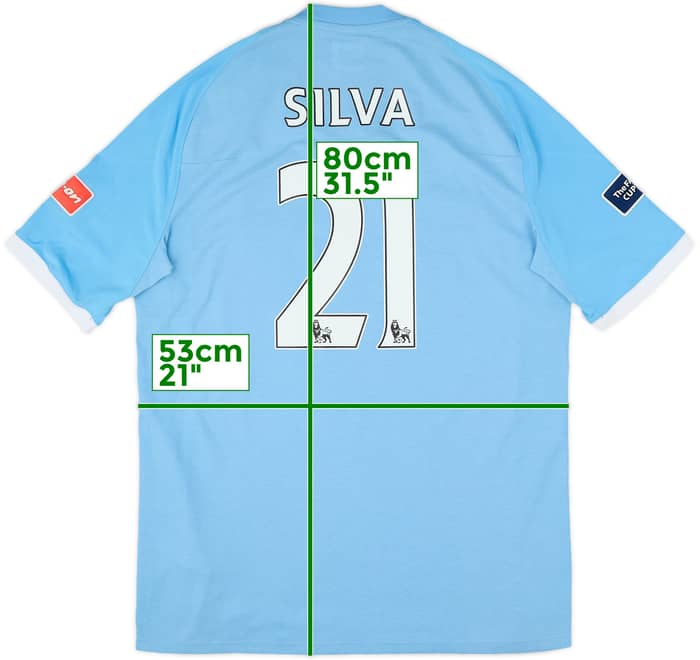 2010-11 Manchester City Home Shirt Silva #21 - 5/10 - (L)
