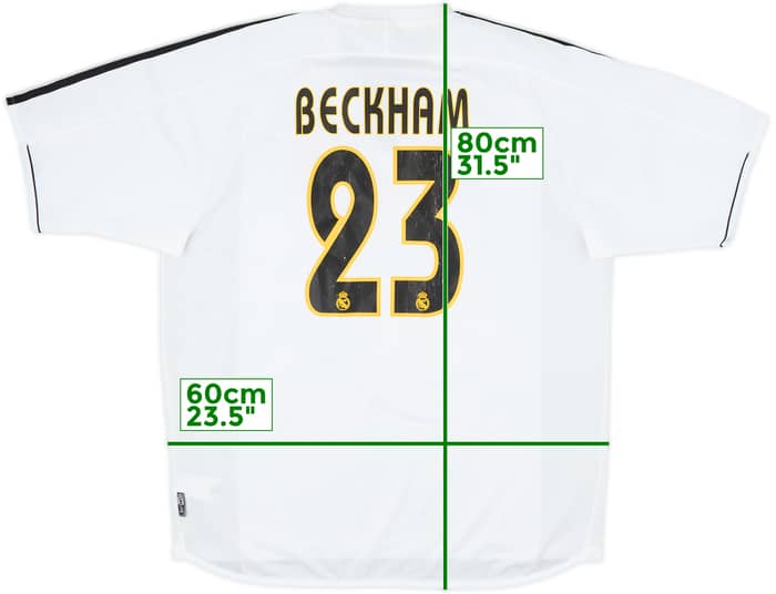 2003-04 Real Madrid Home Shirt Beckham #23 - 6/10 - (L)