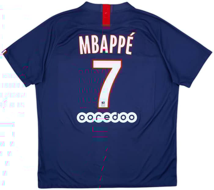 2019-20 Paris Saint-Germain Home Shirt Mbappe #7 - 8/10 - (XL)