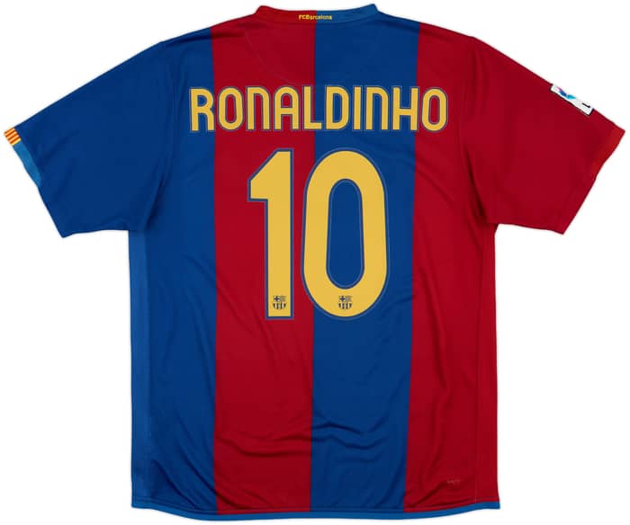 2006-07 Barcelona Home Shirt Ronaldinho #10 - 8/10 - (L)