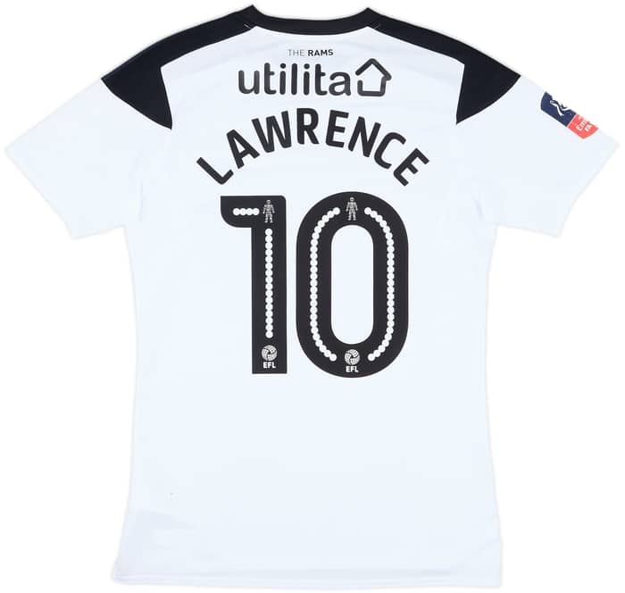2017-18 Derby County Match Issue FA Cup Home Shirt Lawrence #10