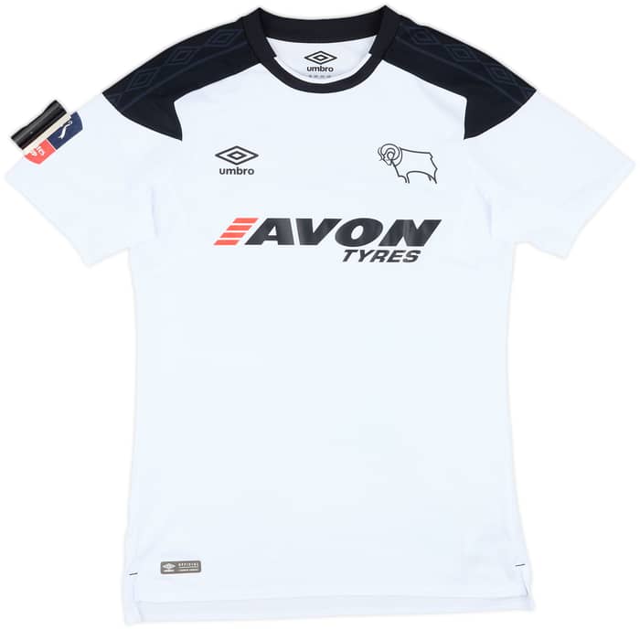 2017-18 Derby County Match Issue FA Cup Home Shirt Lawrence #10