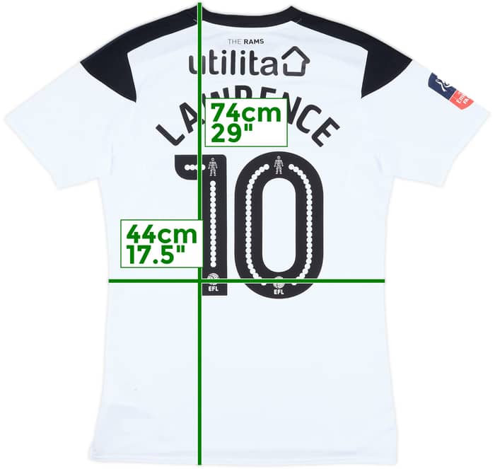 2017-18 Derby County Match Issue FA Cup Home Shirt Lawrence #10