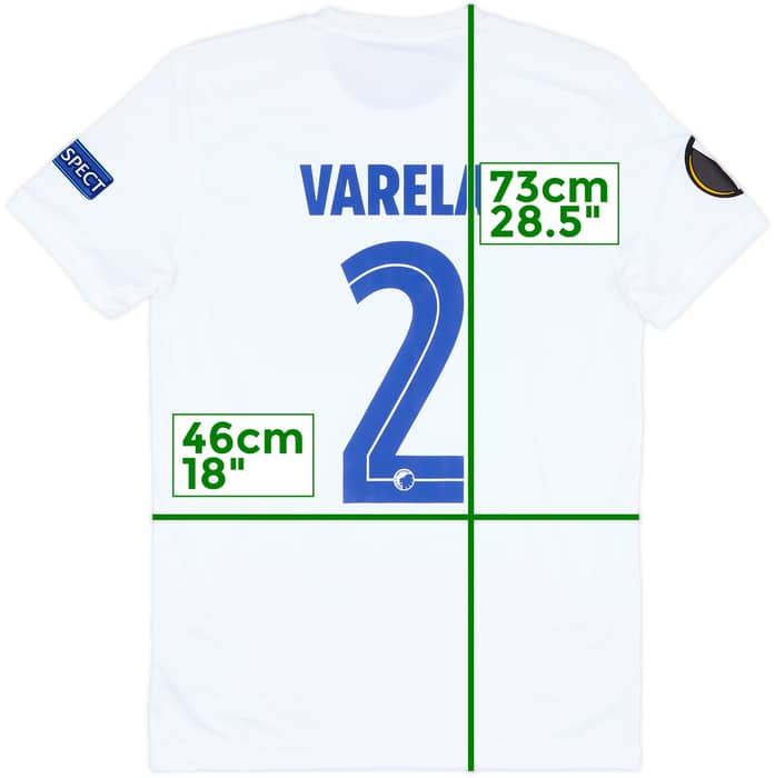 2019-20 FC Copenhagen Match Issue Europa League Home Shirt Varela #2