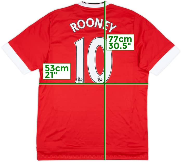2015-16 Manchester United Home Shirt Rooney #10 (L)