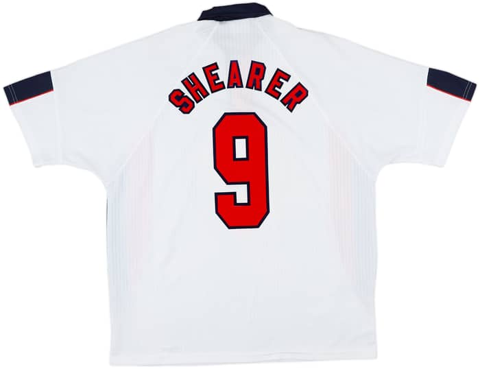 1997-99 England Home Shirt Shearer #9 - 9/10 - (XXL)