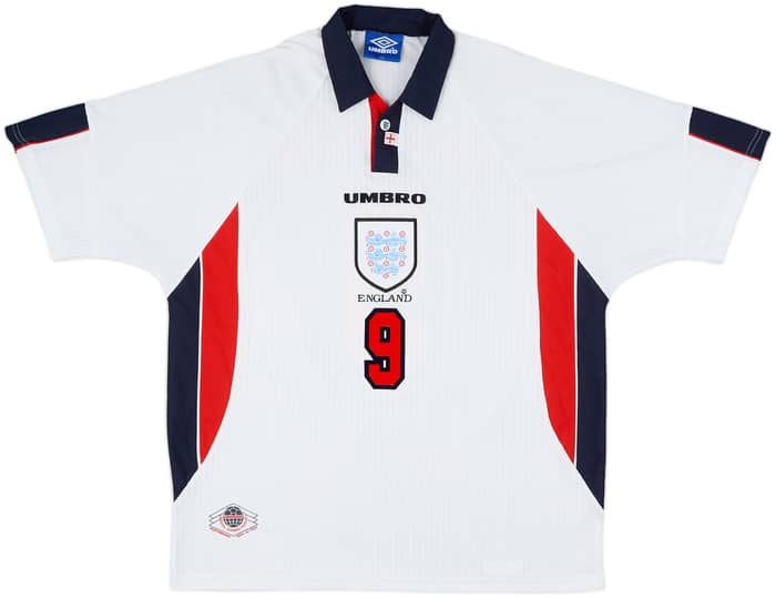 1997-99 England Home Shirt Shearer #9 - 9/10 - (XXL)