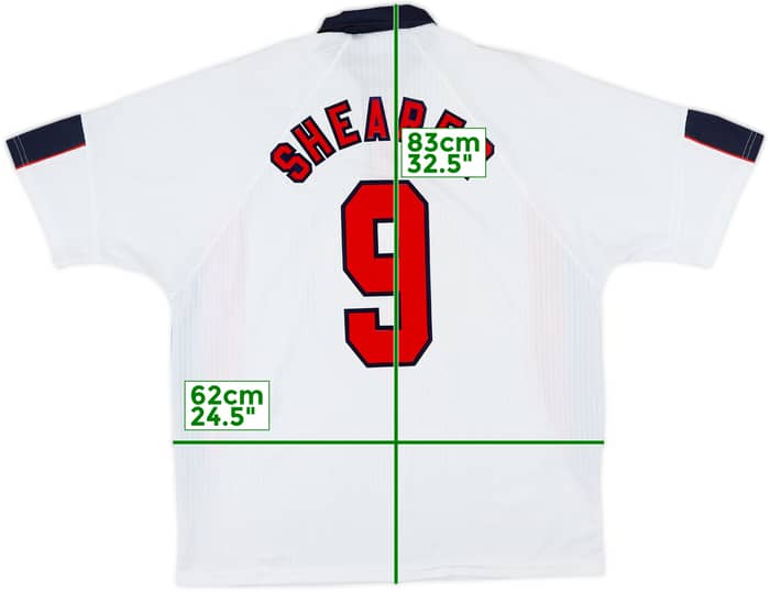 1997-99 England Home Shirt Shearer #9 - 9/10 - (XXL)