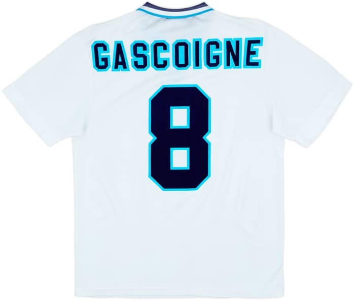 1995-97 England Home Shirt Gascoigne #8 - 9/10 - (L)