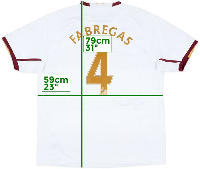 2007-08 Arsenal Away Shirt Fabregas #4 - 6/10 - (XL)