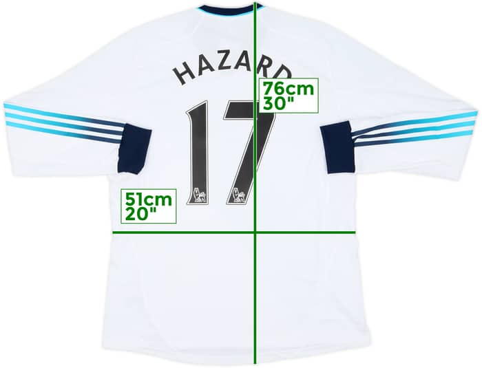2012-13 Chelsea Away L/S Shirt Hazard #17 (L)