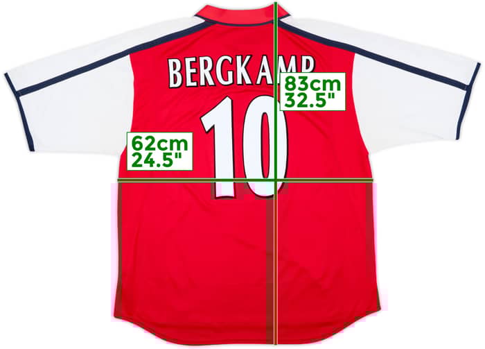 2000-02 Arsenal Home Shirt Bergkamp #10 - 9/10 - (XXL)