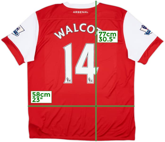 2010-11 Arsenal Home Shirt Walcott #14 - 8/10 - (XL)