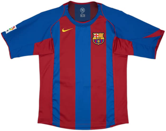 2004-05 Barcelona Home Shirt Ronaldinho #10 - 9/10 - (M)
