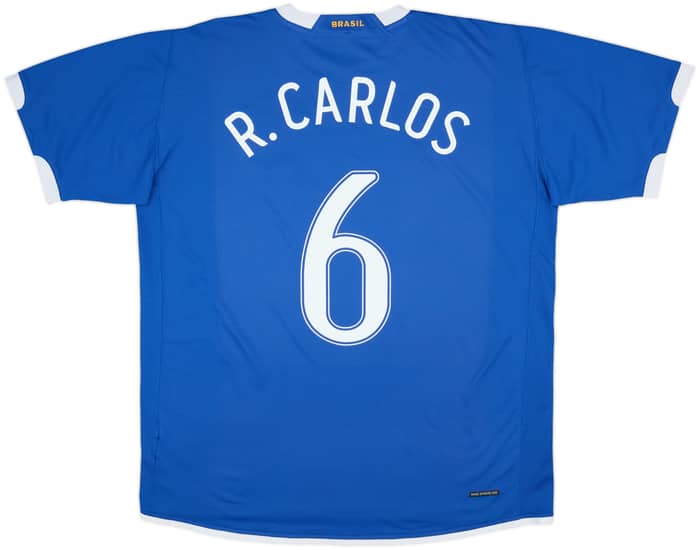 2006-07 Brazil Away Shirt R.Carlos #6 - 9/10 - (XL)